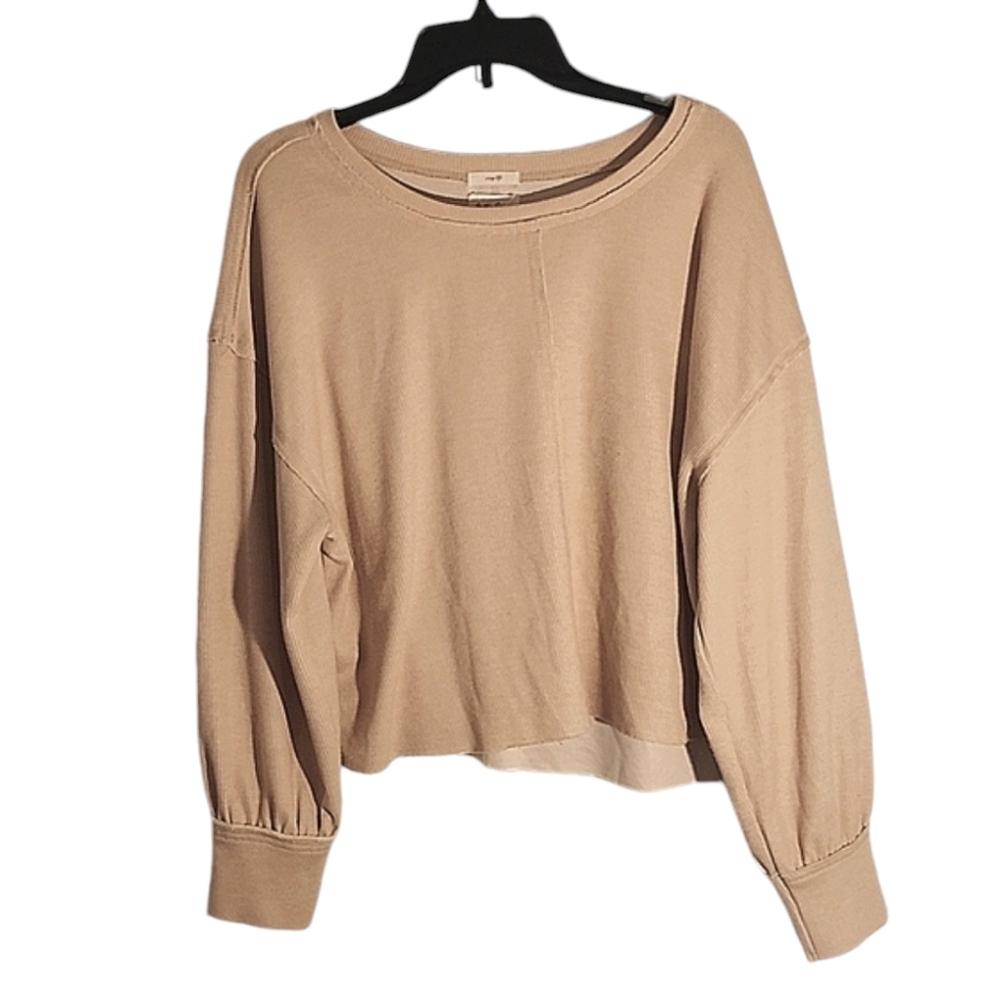 Cropped sweater by Cozy Life raw edges super‎ soft and light women's size large